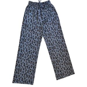 THML Leopard Print Lounge Pants‎ XS Gray BlacK Drawstring Waist